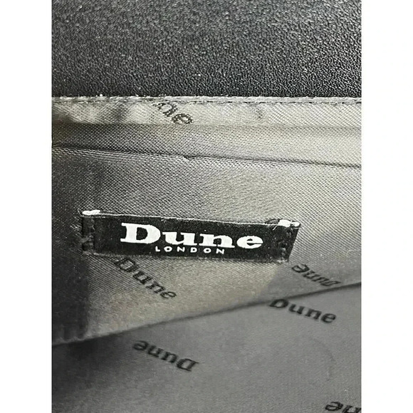 Dune London Faux Pebbled Leather black Medium Tote Bag gold hardware - Picture 6 of 9